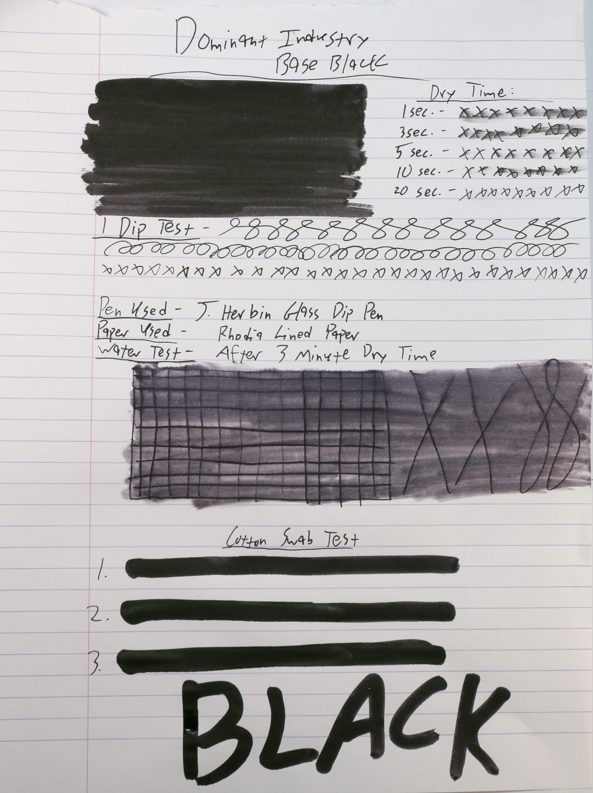 Dominant Industry Base Black Ink Review - Pen Chalet %