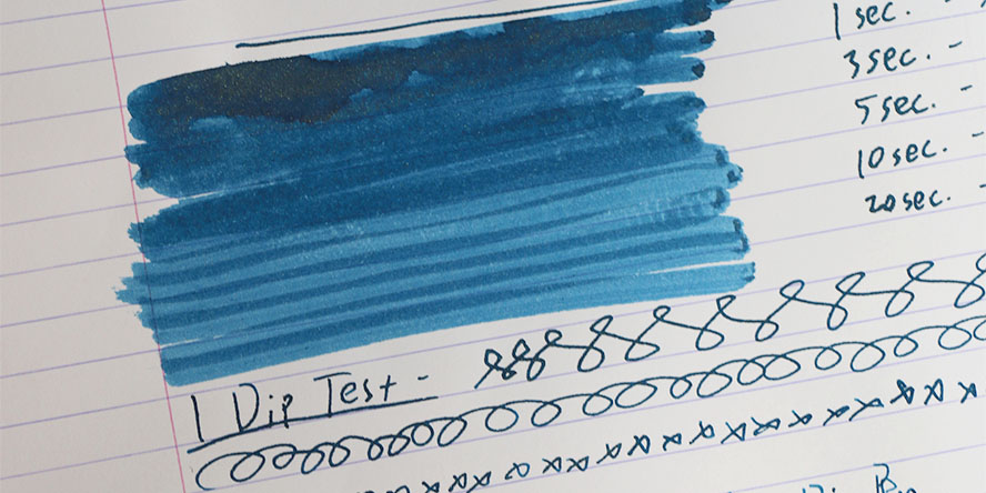 Closeup of a cotton swab Crazy Train ink swatch