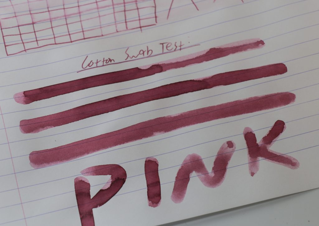 Keyno 014 Cherishment cotton swab test showing darker layered pink shading