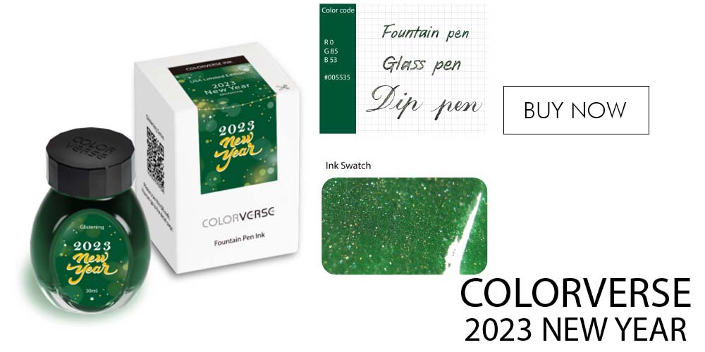 Fourtain pen Glass pen 7 ";2 s BUY NOW Ink Swat COLORVERSE 2023 NEW YEAR 