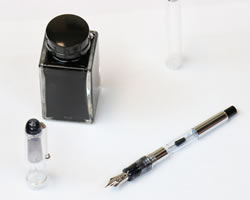 How to fill a converter fountain pen - disassemble pen