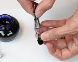 How to fill an eye dropper fountain pen - assemble pen