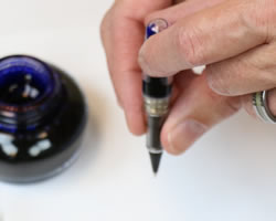 How to fill an eye dropper fountain pen - turn over