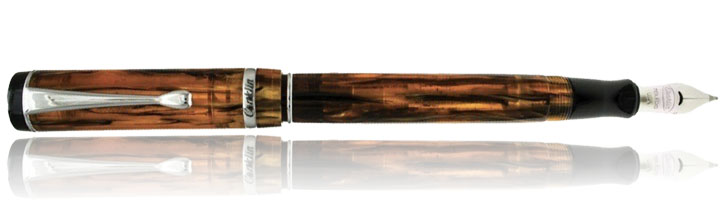 Conklin Duragraph Cracked Ice & Chrome Fountain Pen Medium Nib NEW! 