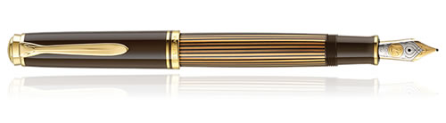 Pelikan M800 ブラウンブラック　B-nib Pelikan Souverän M800 Fountain Pen - Brown-Black - 18k Fine