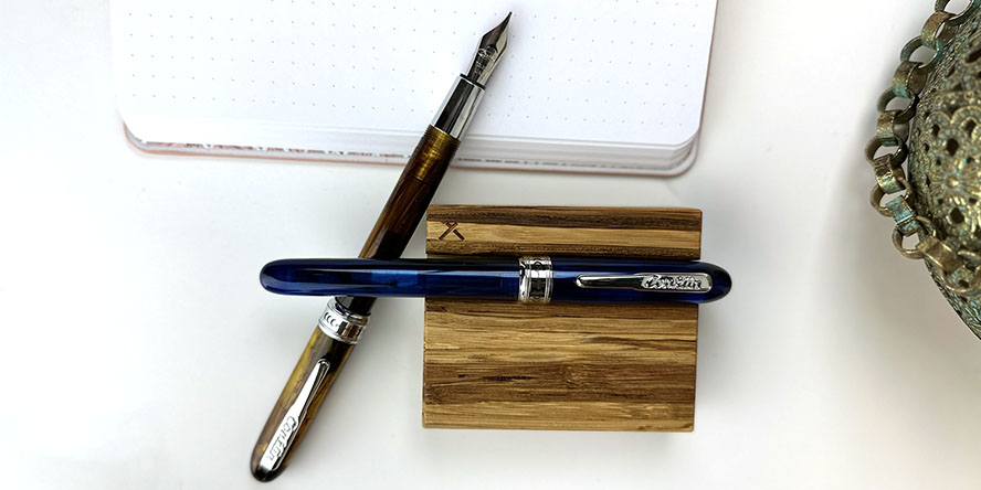 conklin_limited_edition_exclusive_symetrik_fountain_pens_with_wood_block