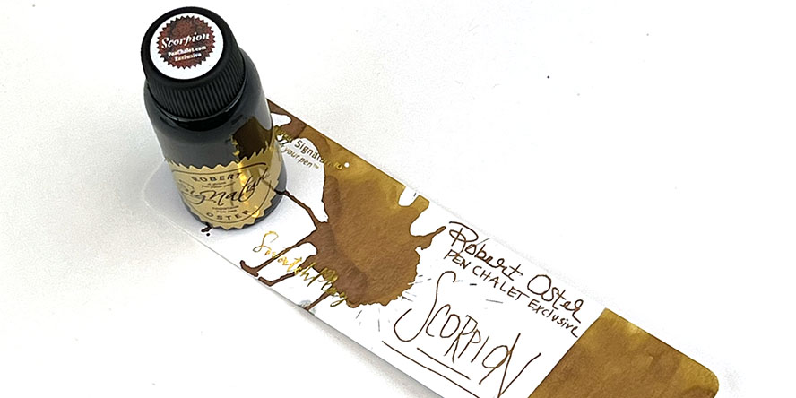 pen_chalet_exclusive_robert_oster_scorpion_ink_with_ink_swatch_and_writing_sample