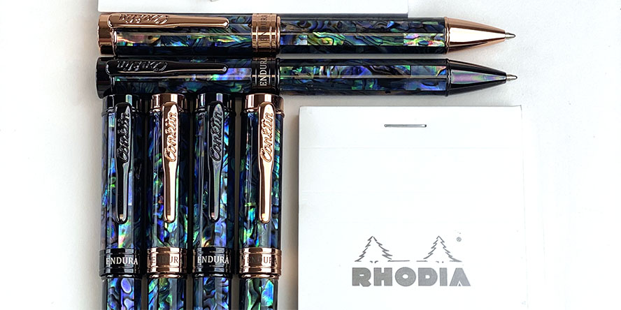 conklin_endura_limited_edition_ballpoints_gunmetal_or_rosegold_trim