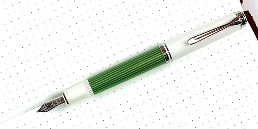 baseren venster drinken Pelikan Souveran 605 Green-White Fountain Pens