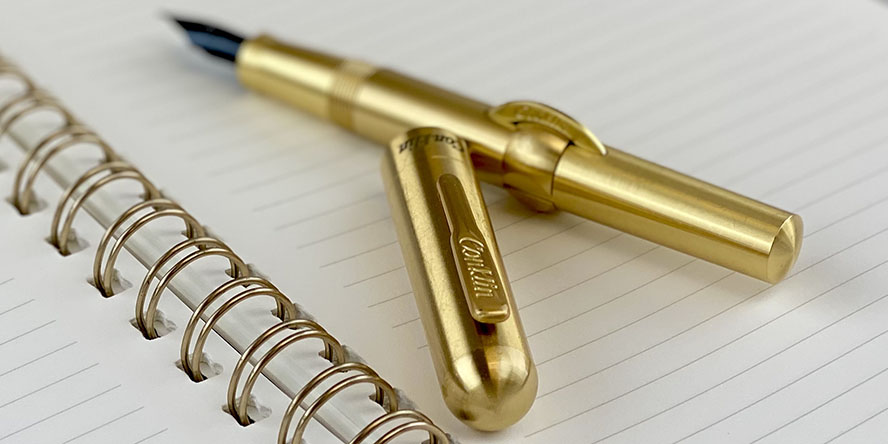 conklin_mark_twain_le_brass_fountain_pen_uncapped