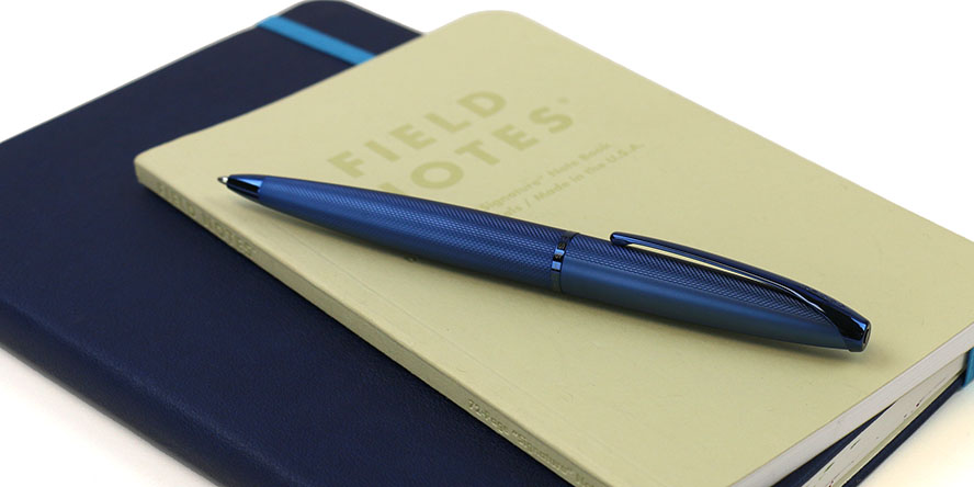 cross_atx_ballpoint_pen_matte_blue_on_notebooks