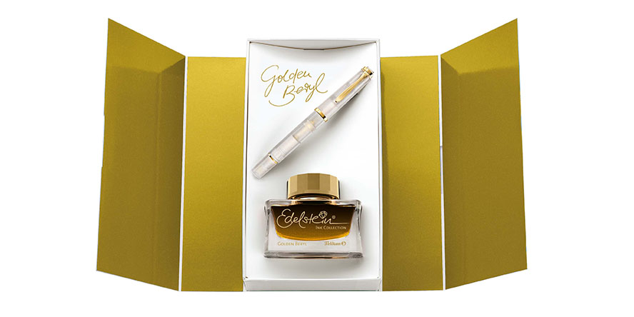 Pelikan Special Edition Golden Beryl Ink & Classic 200 Fountain Pens pelikan_special_edition_golden_beryl_ink_and_200_fountain_Pen_set
