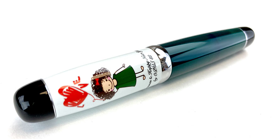 Opus 88 Mini Pocket 2021 Holiday Fountain Pens opus_88_2021_holiday_mini_pocket_fountain_pen_design_closeup