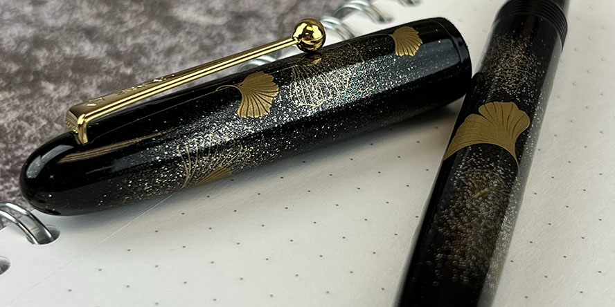 namiki_yukari_2022_limited_edition_ginkgo_fountain_pen_cap_and_clip
