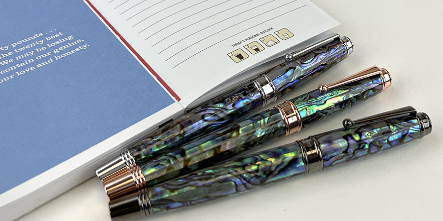 monteverde_invincia_deluxe_limited_edition_rollerballs_abalone_shell_all_capped