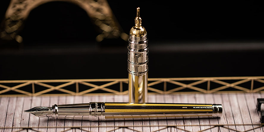 st_dupont_loves_paris_limited_edition_rollerball_and_fountain_pen_uncapped