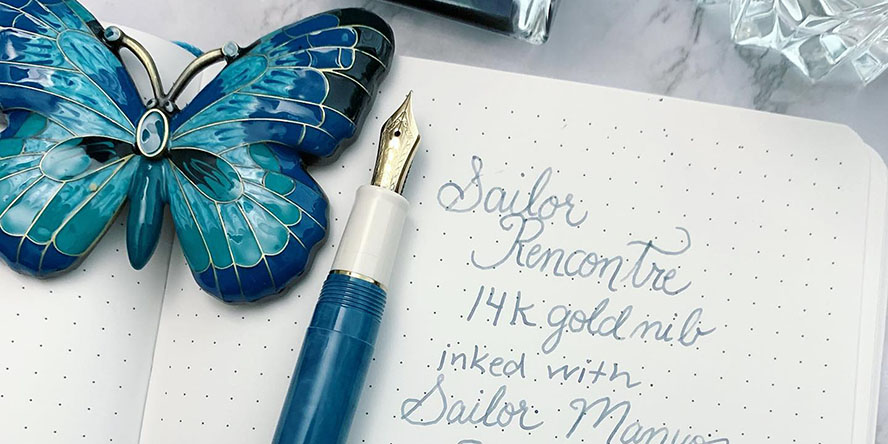 esterbrook_butterfly_page_holder_with_sailor_pro_gear_slim_mini_rencontre_fountain_pen