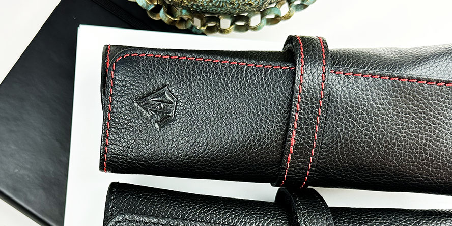 dee_charles_designs_midnight_red_5_pen_roll_pen_case_and_midnight_black_leather_pen_roll