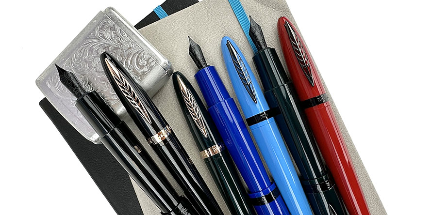 pineider_modern_times_fountain_pens_all_colors_with_cigarette_holder