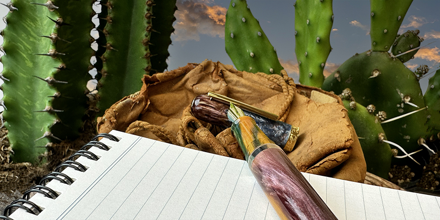 nahvalur_decade_in_the_desert_cactus_skies_fountain_pen_colorful_cloudy_sky