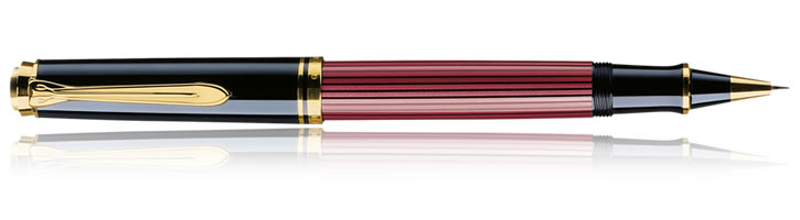 Pelikan Souveran 600 Collection Rollerball Pens in Black / Red
