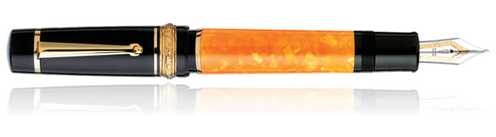 Delta Dolcevita Oversize Collection Fountain Pens in Orange / Vermeil