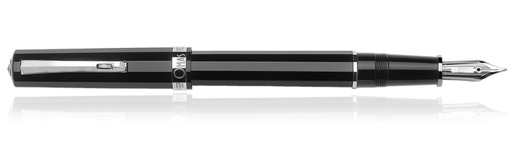Omas Arte Italiana Milord Fountain Pens in Black / Ruthenium