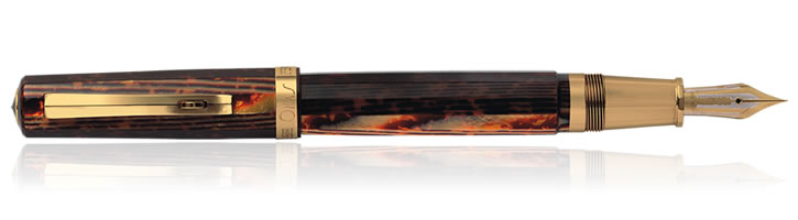 Omas Arte Italiana Paragon (Piston-Fill) Fountain Pens in Arco / Gold