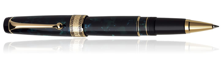 Aurora Optima Auroloide Collection Rollerball Pens in Emerald Green / Gold