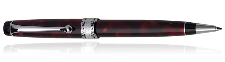 Burgundy / Chrome Aurora Optima Auroloide Collection Ballpoint Pens