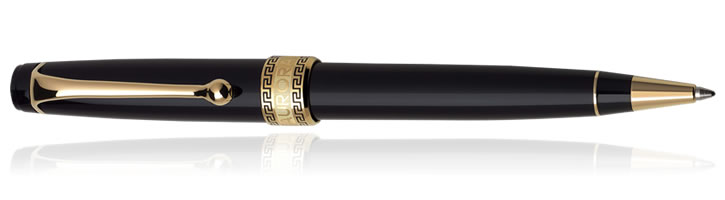 Aurora Optima Resin Collection Ballpoint Pens in Black / Gold