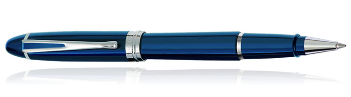 Blue / Chrome Aurora Ipsilon Deluxe Collection Rollerball Pens