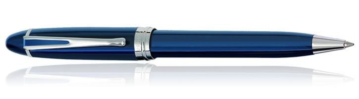 Blue / Chrome Aurora Ipsilon Deluxe Collection Ballpoint Pens