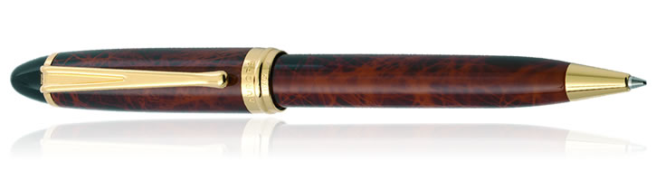 Aurora Ipsilon Lacquer Collection Ballpoint Pens in Turtle