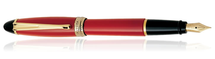 Red Aurora Ipsilon Resin Collection Fountain Pens