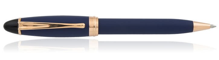 Blue Rose Gold Aurora Ipsilon Satin Collection Ballpoint Pens
