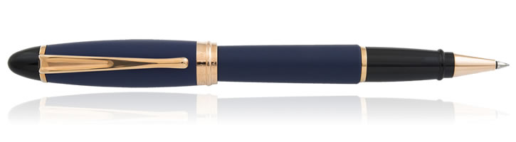 Blue Rose Gold Aurora Ipsilon Satin Collection Rollerball Pens