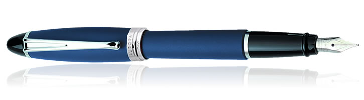 Aurora Ipsilon Satin Collection Fountain Pens in Blue