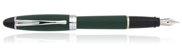 Aurora Ipsilon Satin Collection Fountain Pens in Green