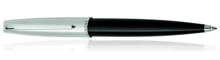 Aurora Style Collection Ballpoint Pens in Black / Chrome Cap