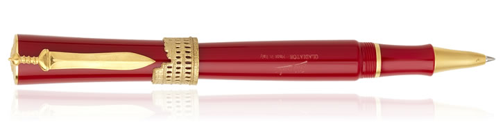 Stipula Gladiator Collection Rollerball Pens in Red