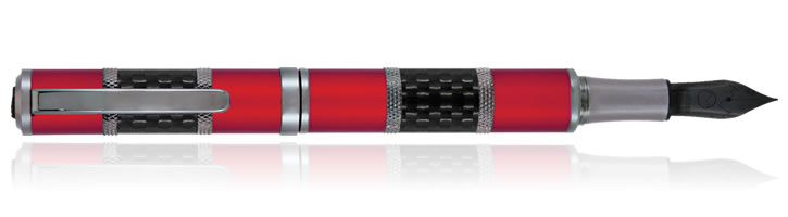 Monteverde Regatta Series Fountain Pens in Red Carbon