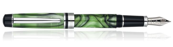 Monteverde Prima Series Fountain Pens in Green Swirl