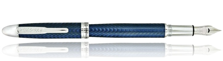 Conklin Herringbone Series Fountain Pens in Navy Blue