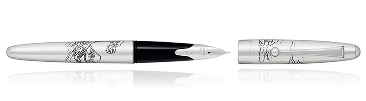Namiki Sterling Silver Collection Fountain Pens in Mount Fuji
