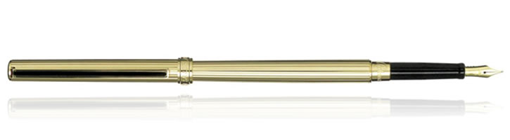 Sailor Chalana Collection Fountain Pens in Stripe Gold / Black