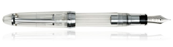 Clear Silver Sailor 1911 Large Fountain Pens