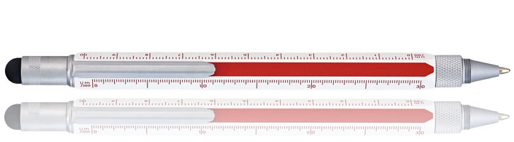 Monteverde One Touch Stylus Tool Ballpoint Pens in White & Red