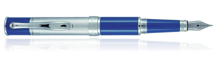 Monteverde Jewleria Mini Fountain Pens in Cobalt Blue Line Cut