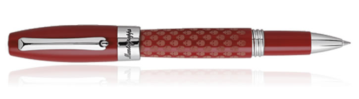 Montegrappa Fortuna Rollerball Pens in Red Skull